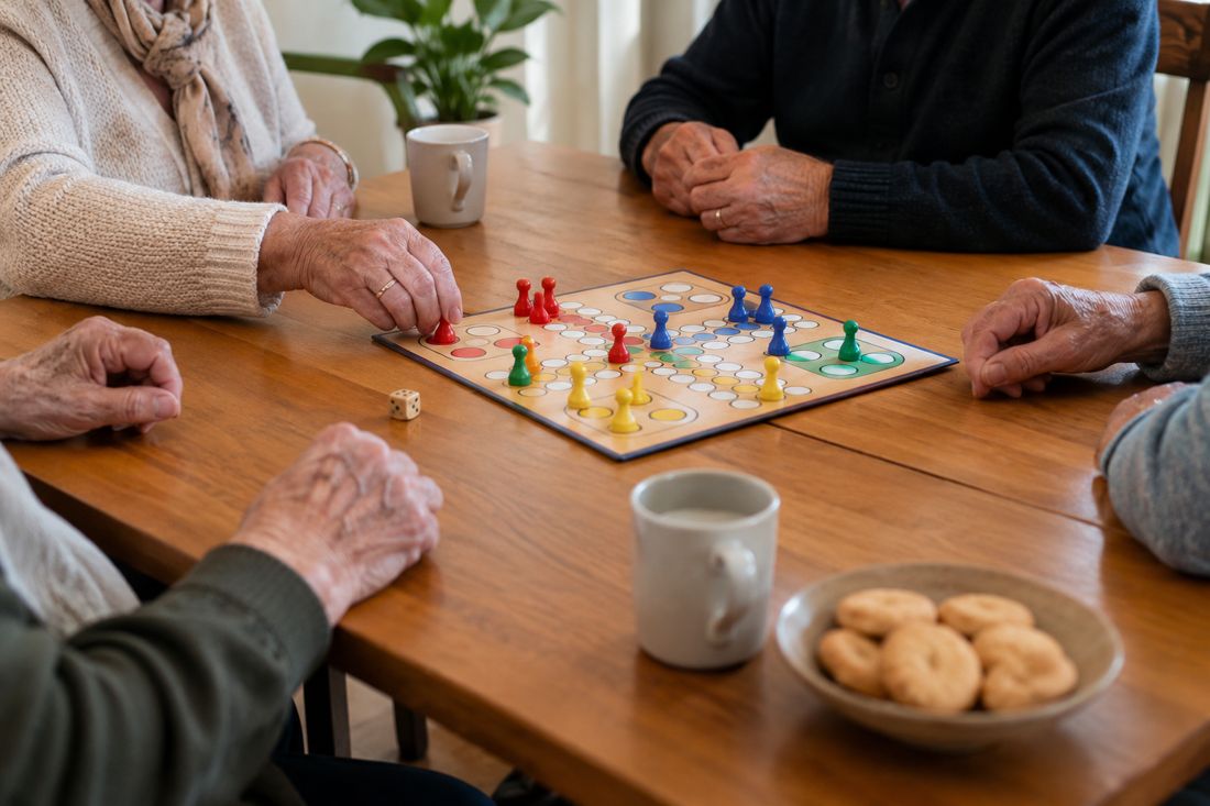 Après-midi jeux de société entre seniors